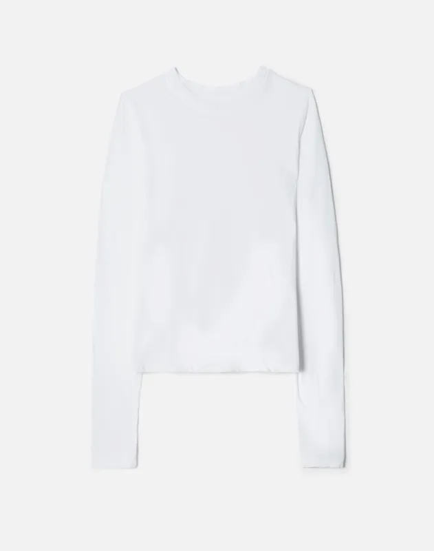Hanes Sheer Long Sleeve Tee - Optic White sold by Re/Done