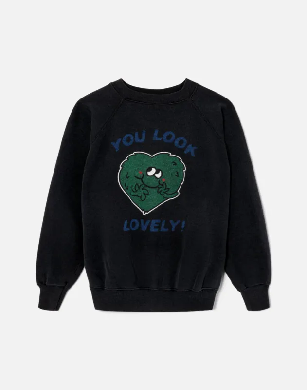 Upcycled "Lovely" Sweatshirt - Assorted Black sold by Re/Done