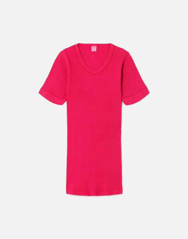 Miliary Ribbed Tee - Pink made by Re/Done