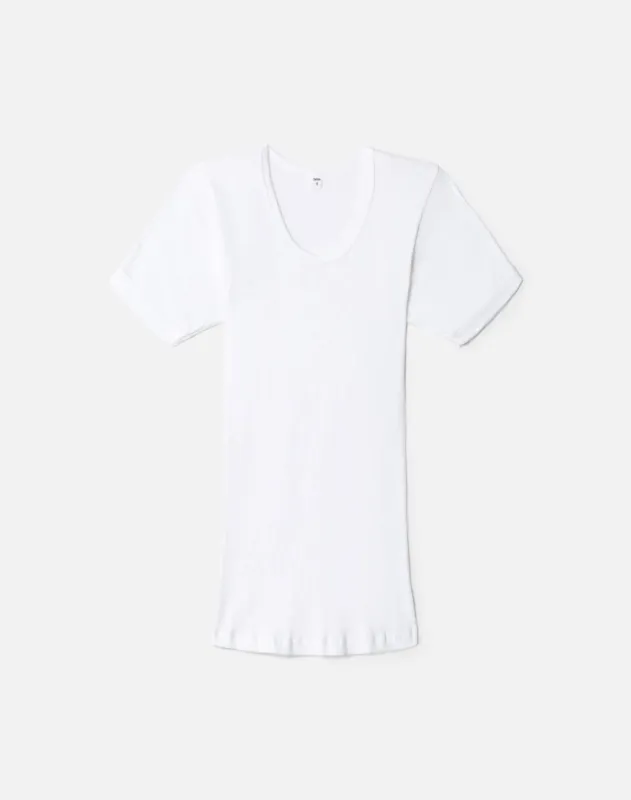 Miliary Ribbed Tee - White made by Re/Done