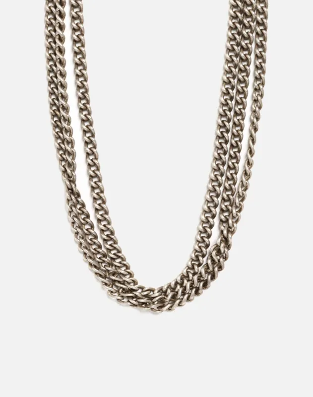 60s Sterling Tri Stand Choker Necklace - #35 sold by Re/Done