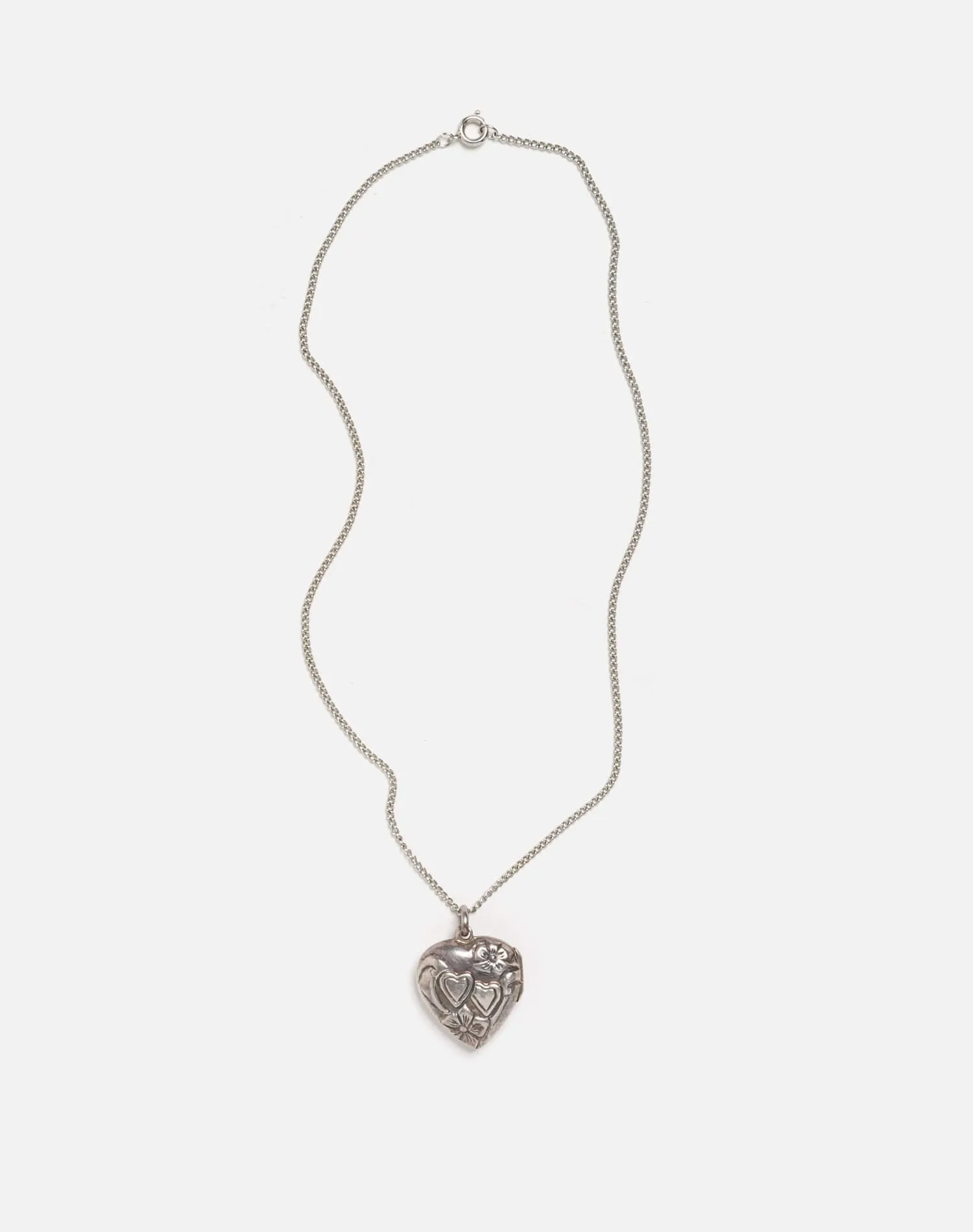 60s Sterling Heart Locket Necklace - #36 sold by Re/Done product image thumbnail 4