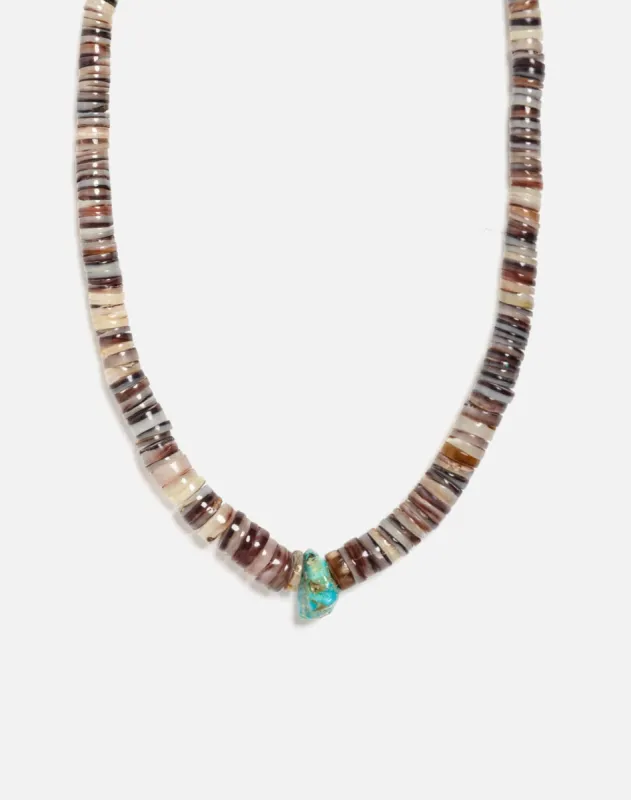 70s Heishi Shell & Turquoise Necklace - #37 sold by Re/Done