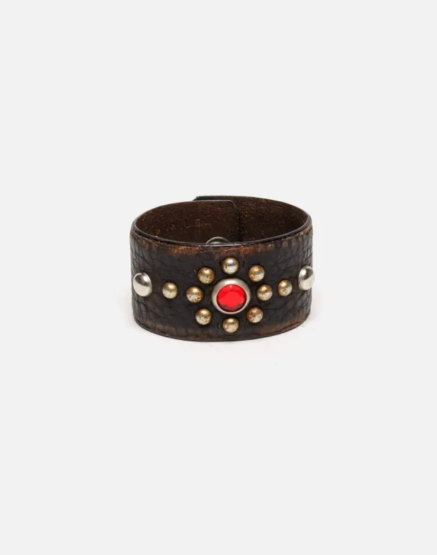 50s Rockabilly Snap Leather Bracelet - #57 sold by Re/Done