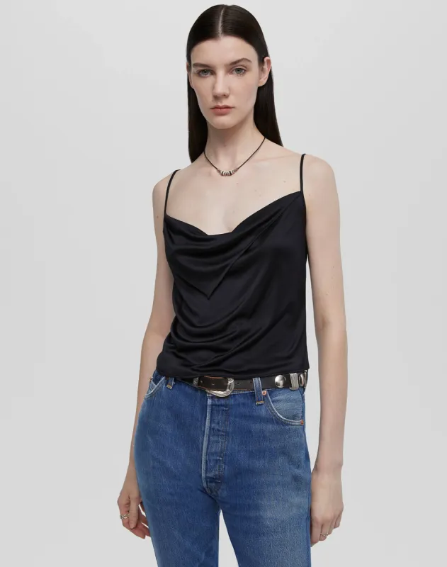 Bandana Party Top - Black made by Re/Done