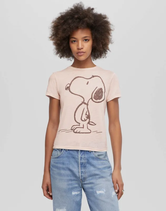 Classic "Snoopy" Tee - Dahlia sold by Re/Done