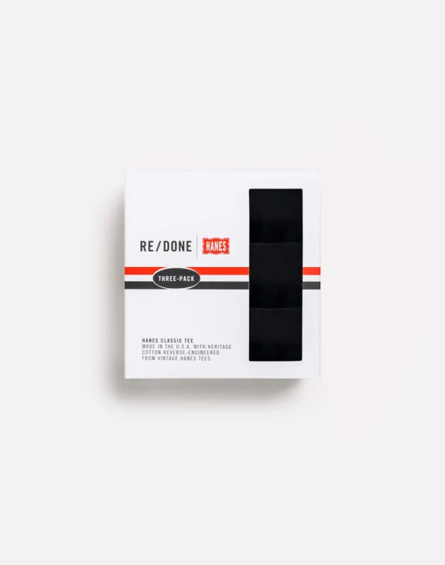 Classic Tee 3 Pack - Black sold by Re/Done