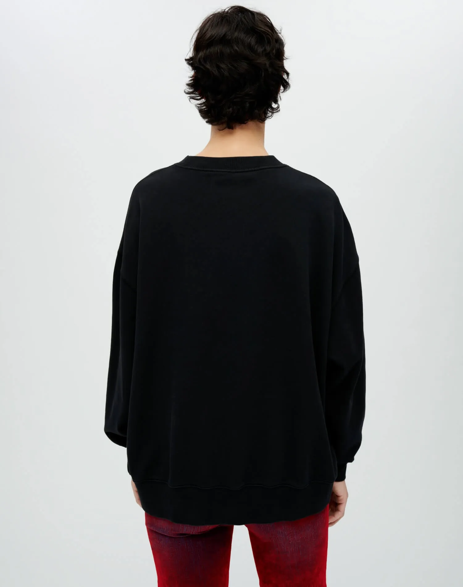 Hanes Oversized Crewneck Sweatshirt - Black sold by Re/Done product image thumbnail 3