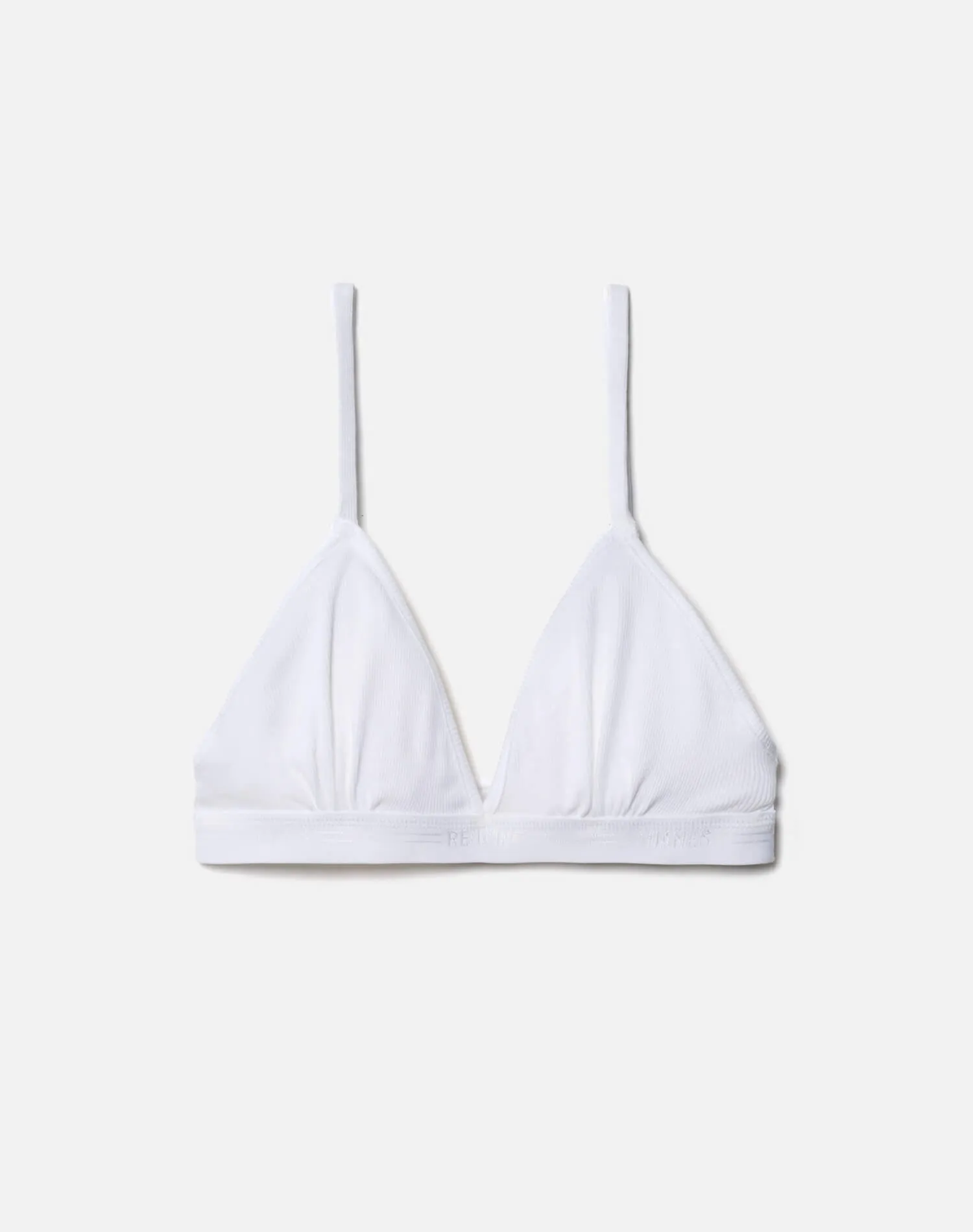 Hanes Ribbed Triangle Bra - Optic White sold by Re/Done