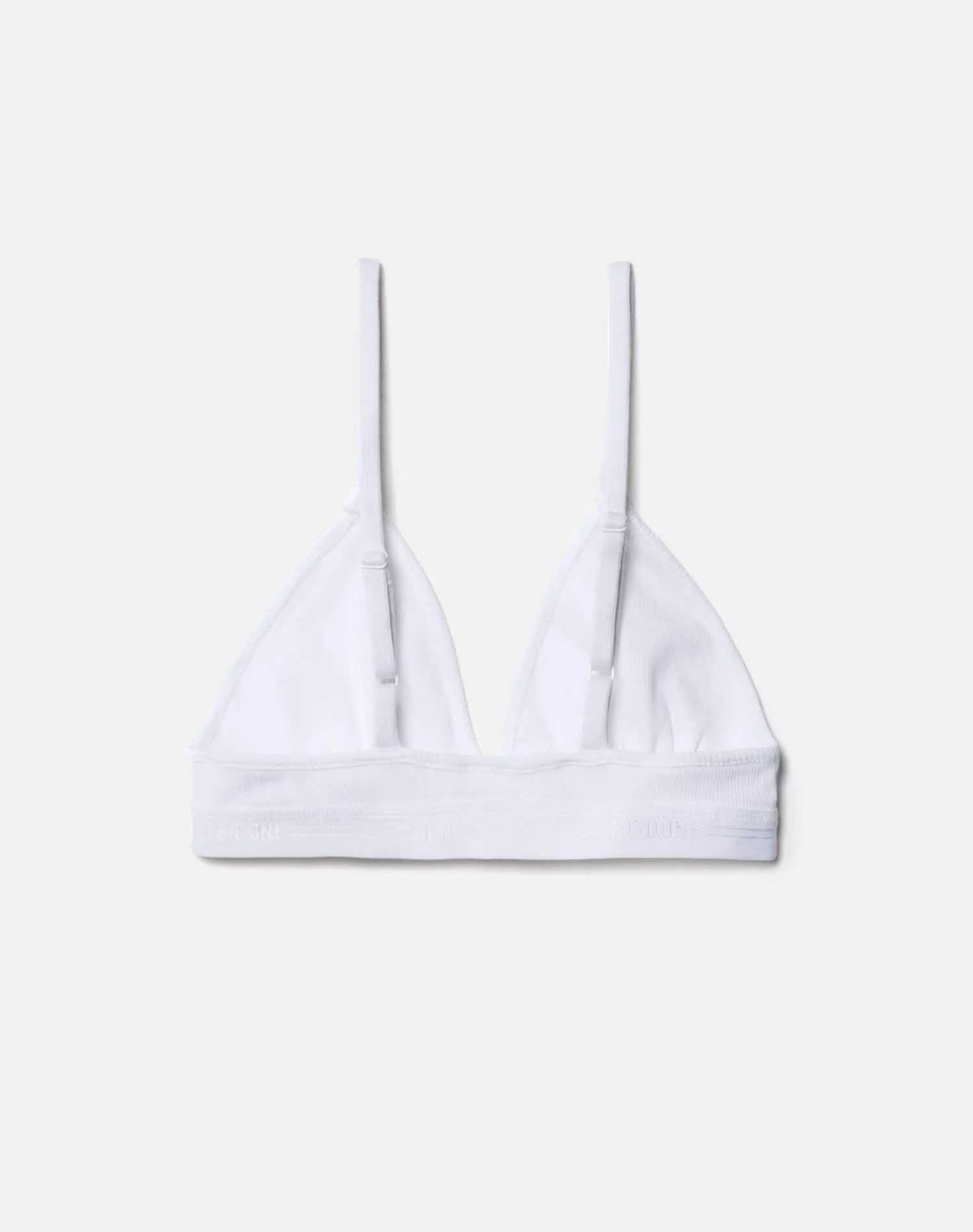 Hanes Ribbed Triangle Bra - Optic White sold by Re/Done product image thumbnail 2