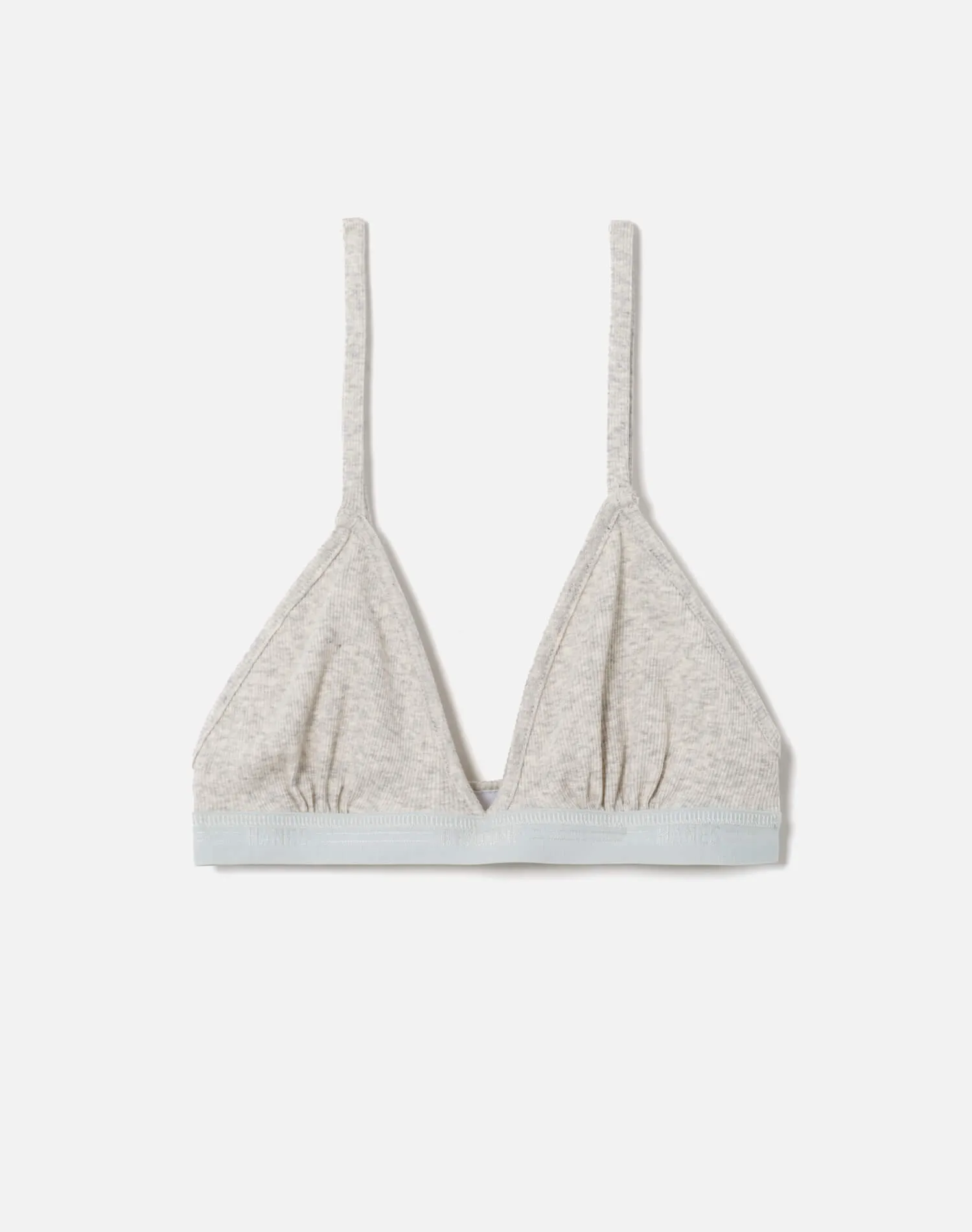 Hanes Ribbed Triangle Bra - Heather Grey sold by Re/Done