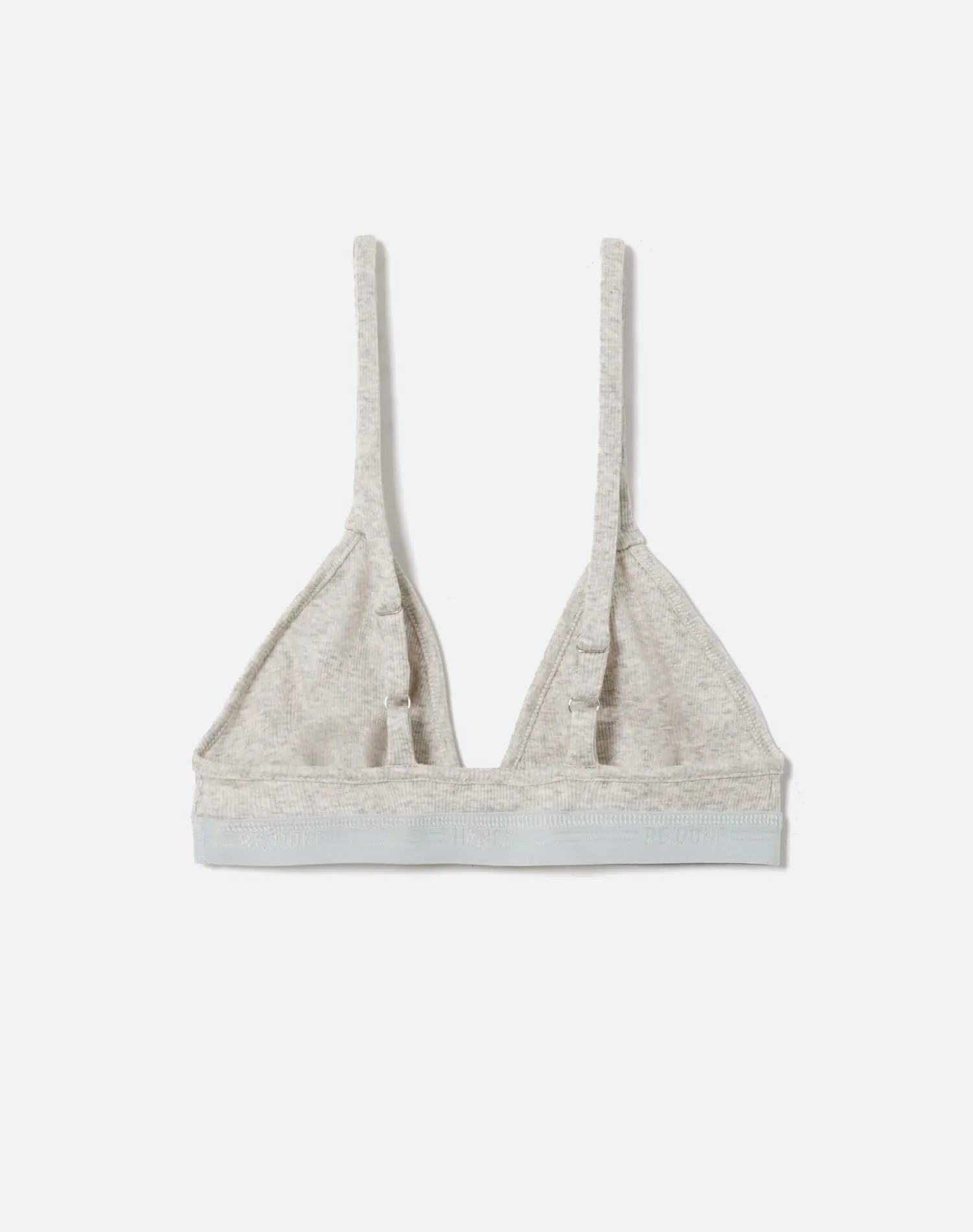 Hanes Ribbed Triangle Bra - Heather Grey sold by Re/Done product image thumbnail 2