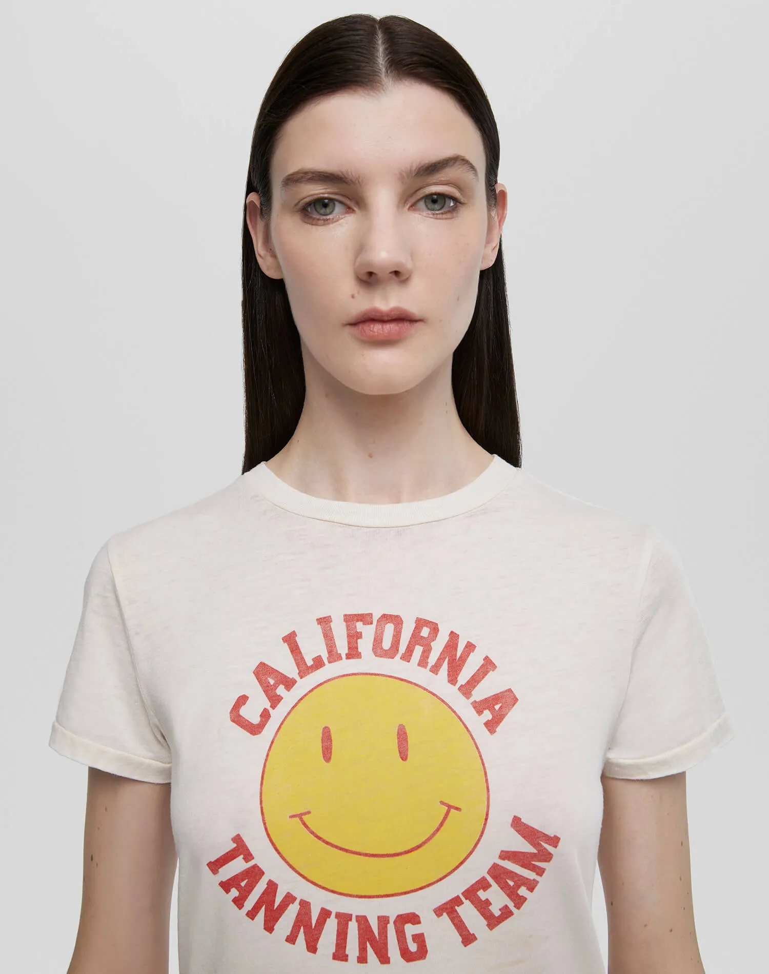 Classic "Tanning" Tee - Antique White sold by Re/Done product image thumbnail 3