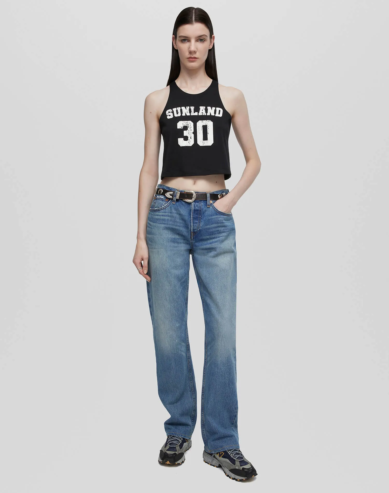 Shrunken Boyfriend Jersey - Black sold by Re/Done product image thumbnail 2