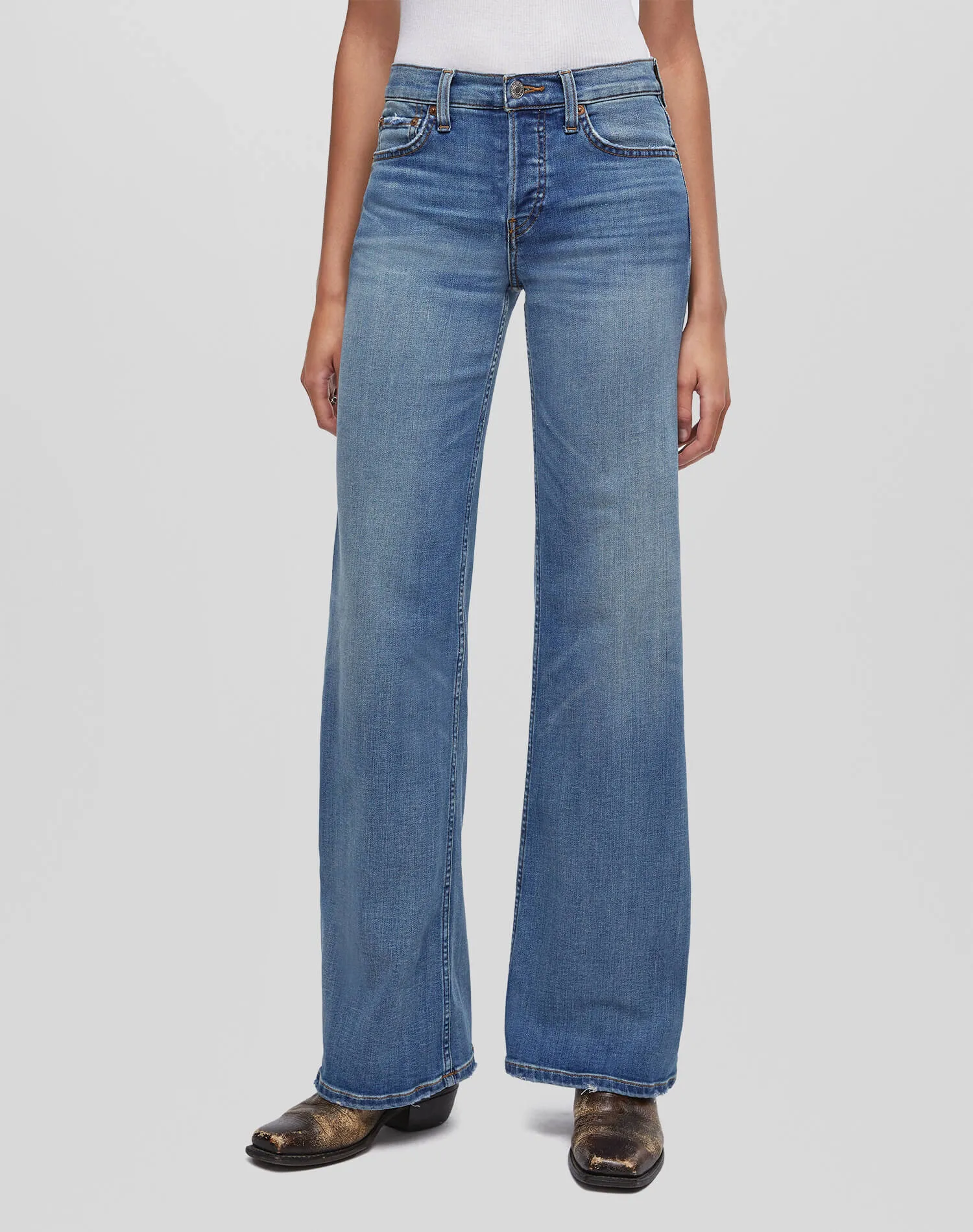 Comfort Stretch Mid Rise Wide Leg - Blasted sold by Re/Done