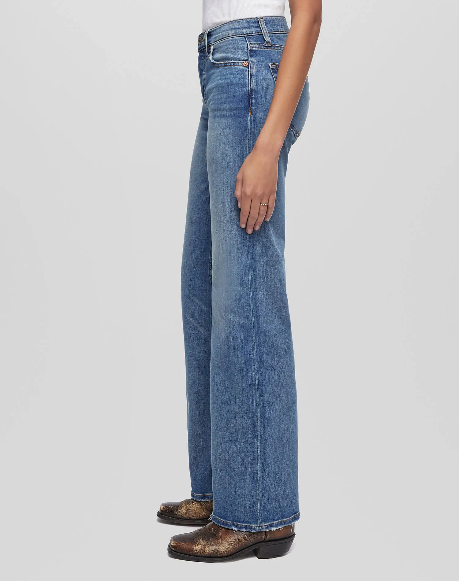 Comfort Stretch Mid Rise Wide Leg - Blasted sold by Re/Done product image thumbnail 3