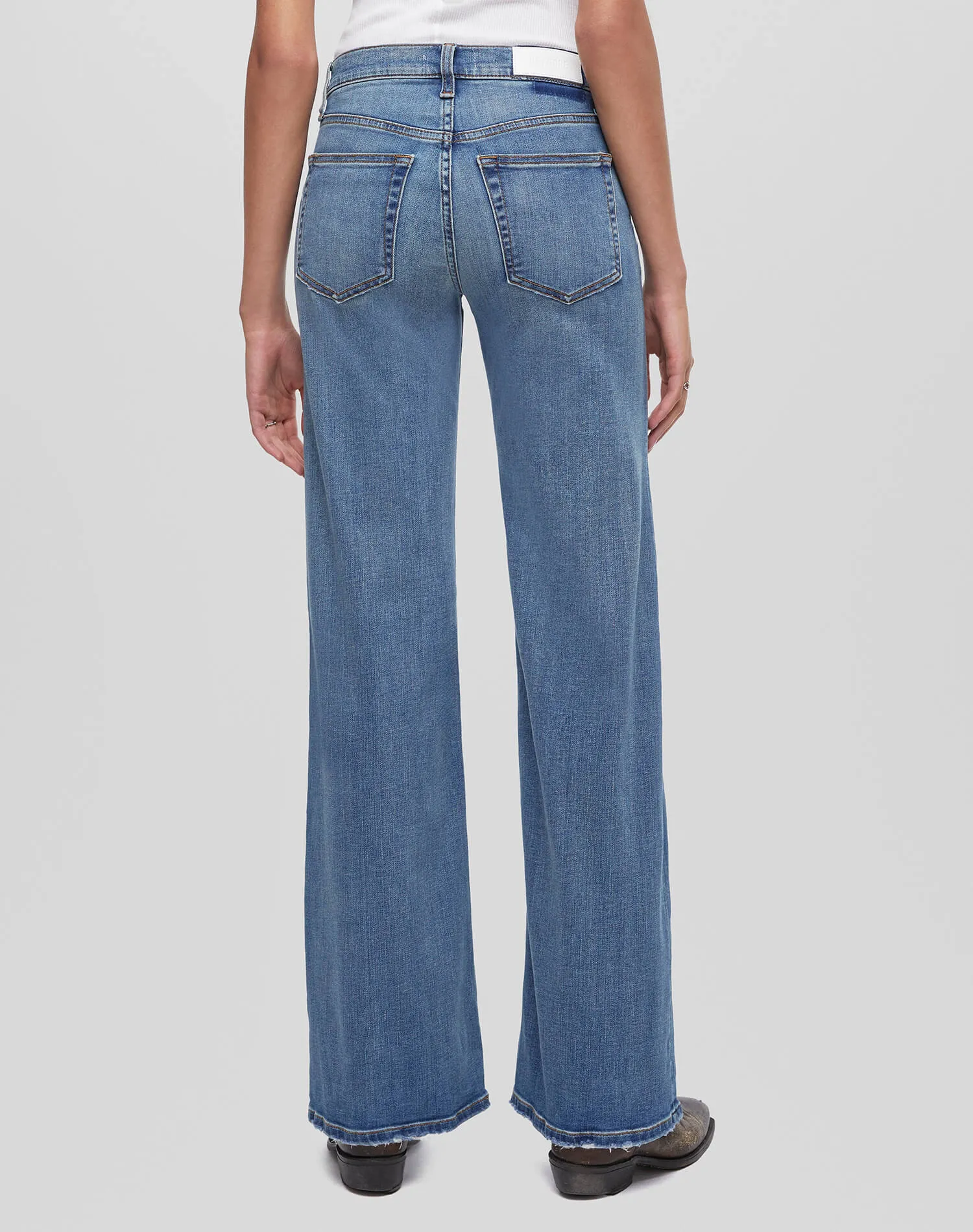 Comfort Stretch Mid Rise Wide Leg - Blasted sold by Re/Done product image thumbnail 4