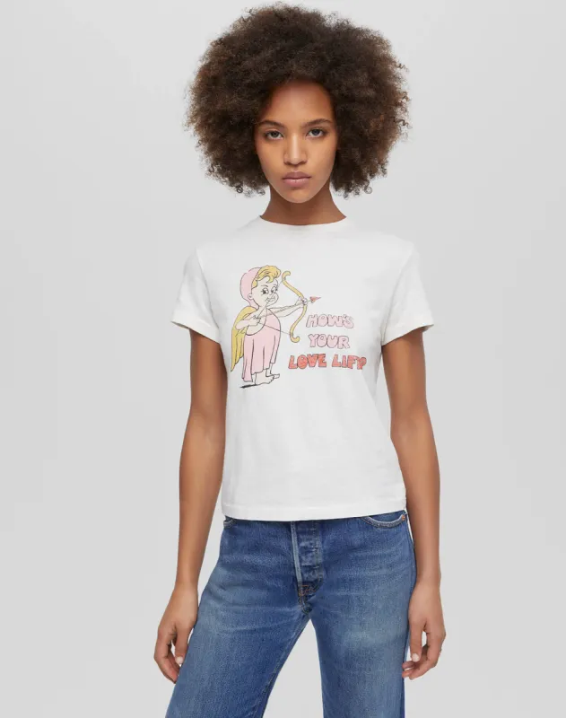 Classic "Love Life" Tee - Vintage White sold by Re/Done