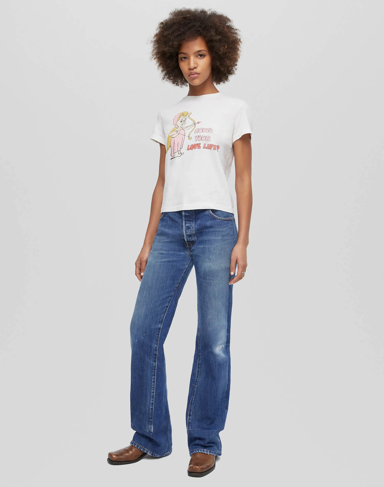 Classic "Love Life" Tee - Vintage White sold by Re/Done product image thumbnail 2