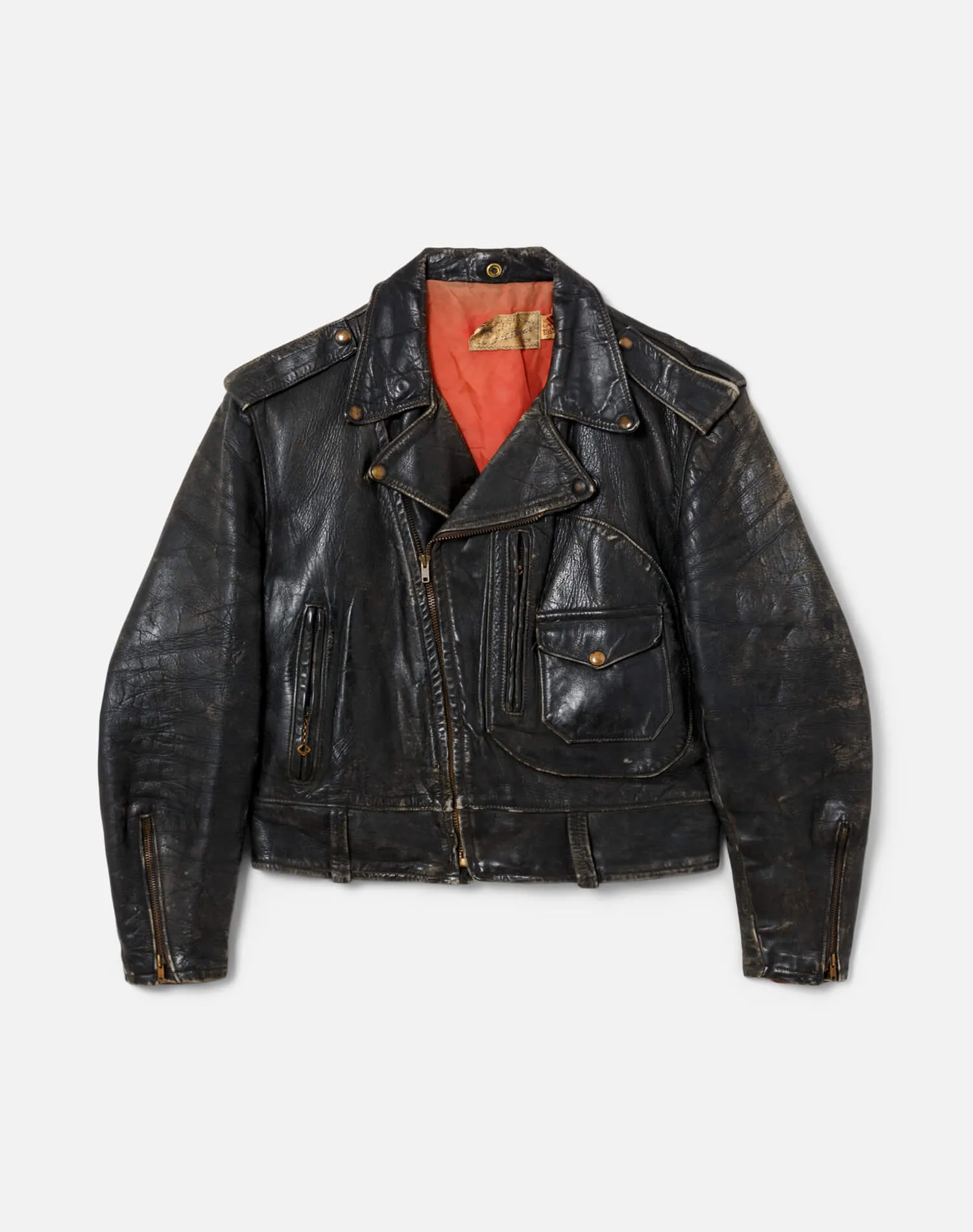 50s Leather Moto Jacket- #24 sold by Re/Done