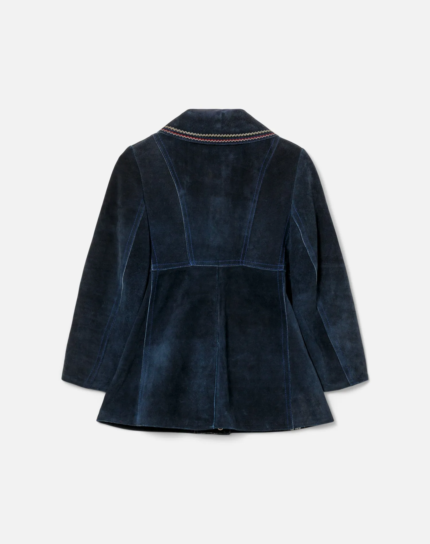 60s Blue Suede Embroidered Jacket- #18 sold by Re/Done product image thumbnail 2