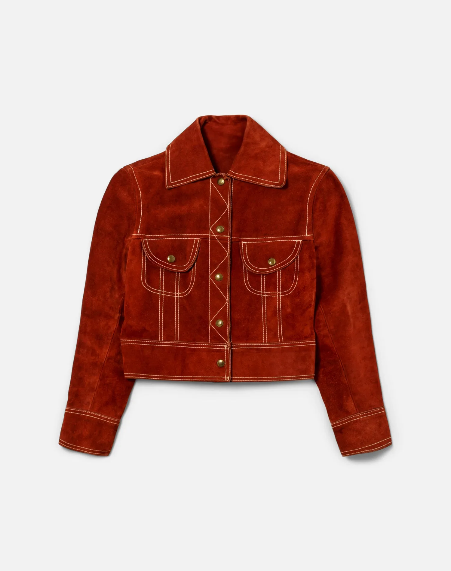 70s Suede Crop Jacket- #16 sold by Re/Done