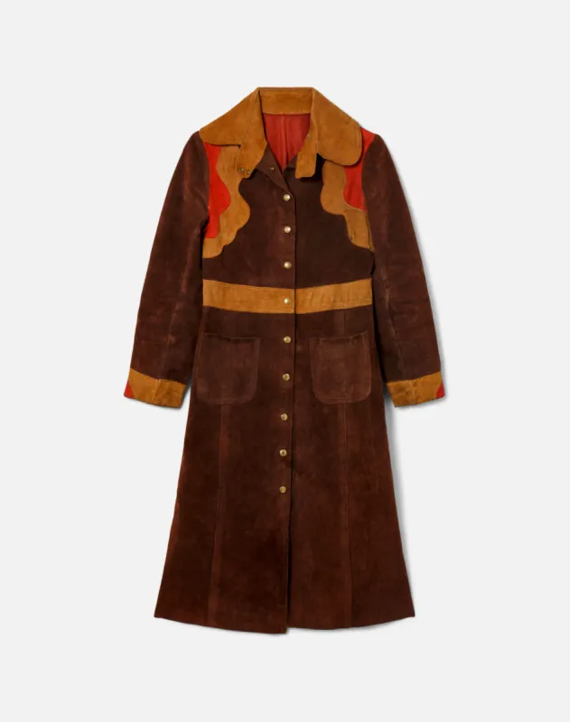 60s Suede Applique Long Jacket- #1 sold by Re/Done