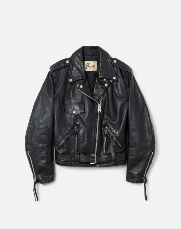 60s Leather Moto Jacket- #12 sold by Re/Done