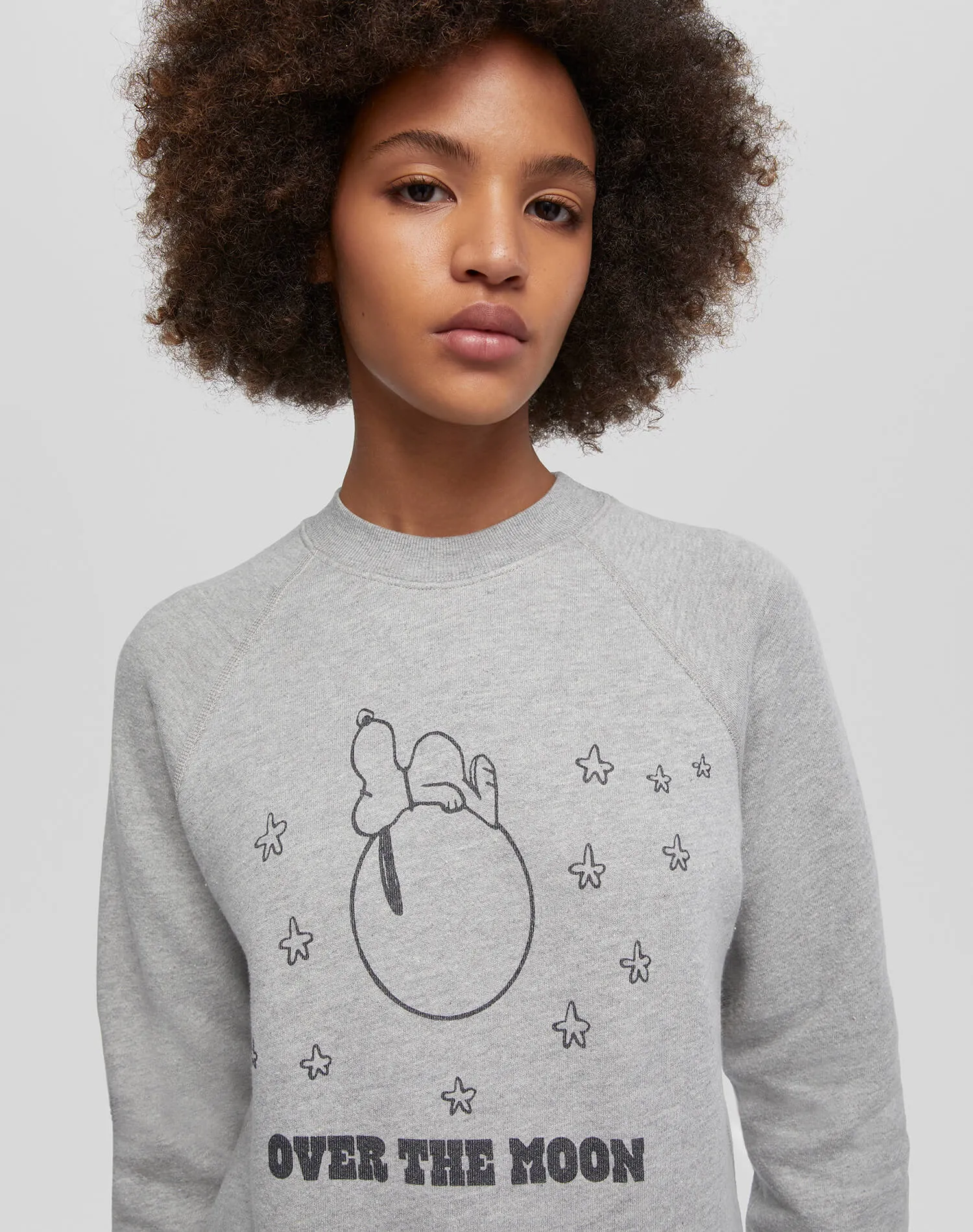 Classic "Snoopy Moon" Crewneck - Heather Grey sold by Re/Done product image thumbnail 3