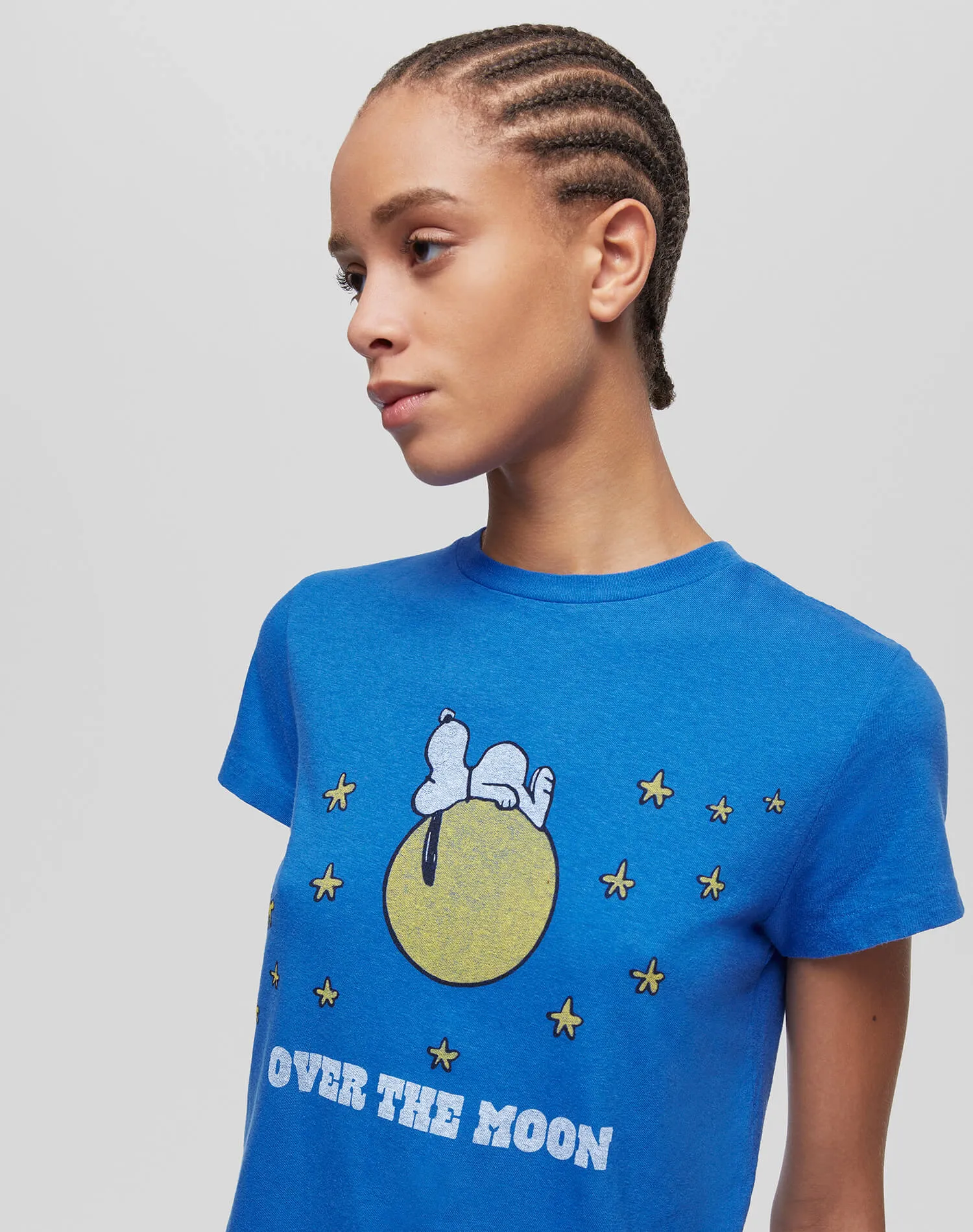 Classic "Snoopy Moon" Tee - Lapis sold by Re/Done product image thumbnail 3