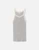 Hanes Ribbed Rank - Grey with Vintage White sold by Re/Done