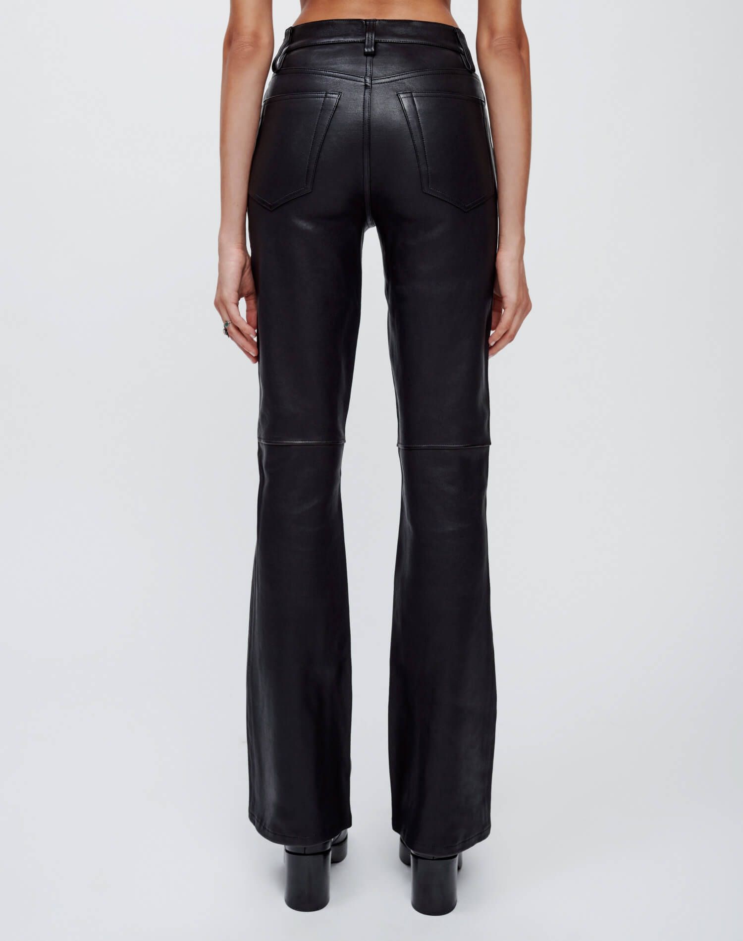 70s Stretch Bootcut - Black Leather sold by Re/Done product image thumbnail 4
