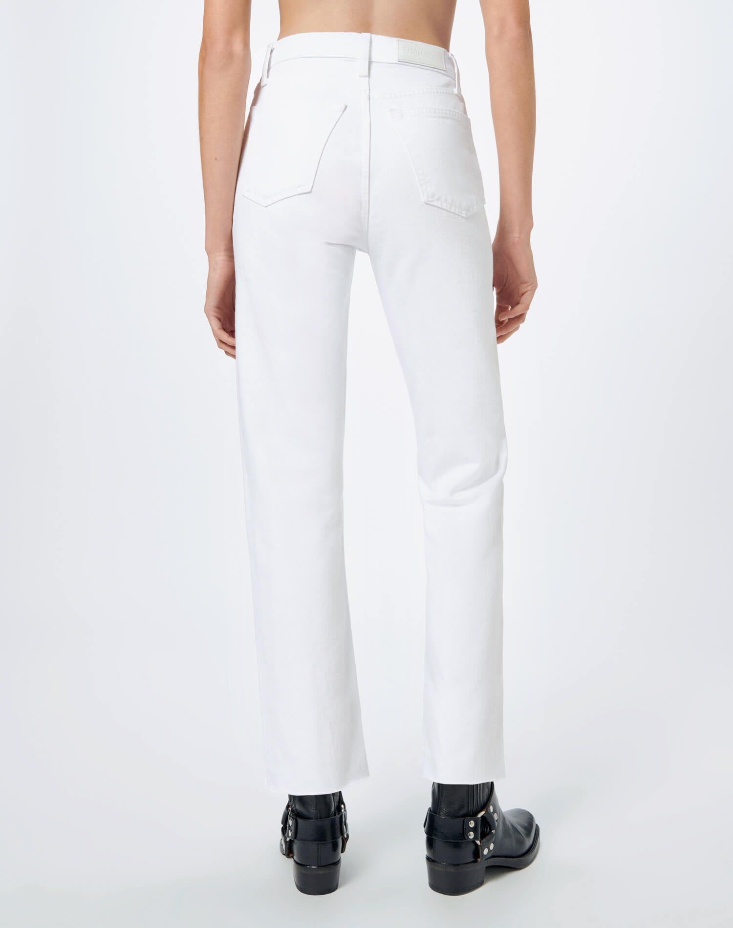 High Rise Stove Pipe - White sold by Re/Done product image thumbnail 4