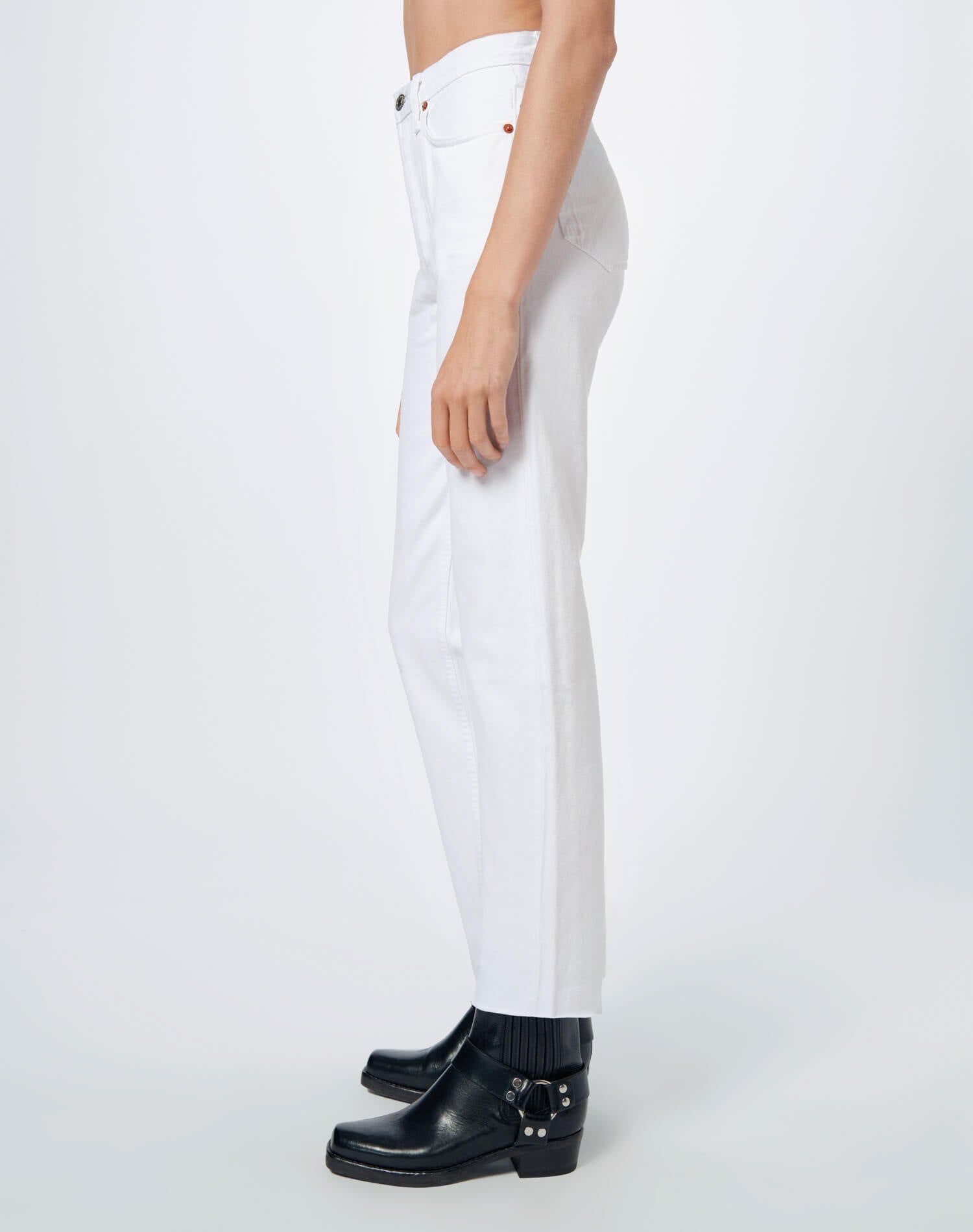 High Rise Stove Pipe - White sold by Re/Done product image thumbnail 3