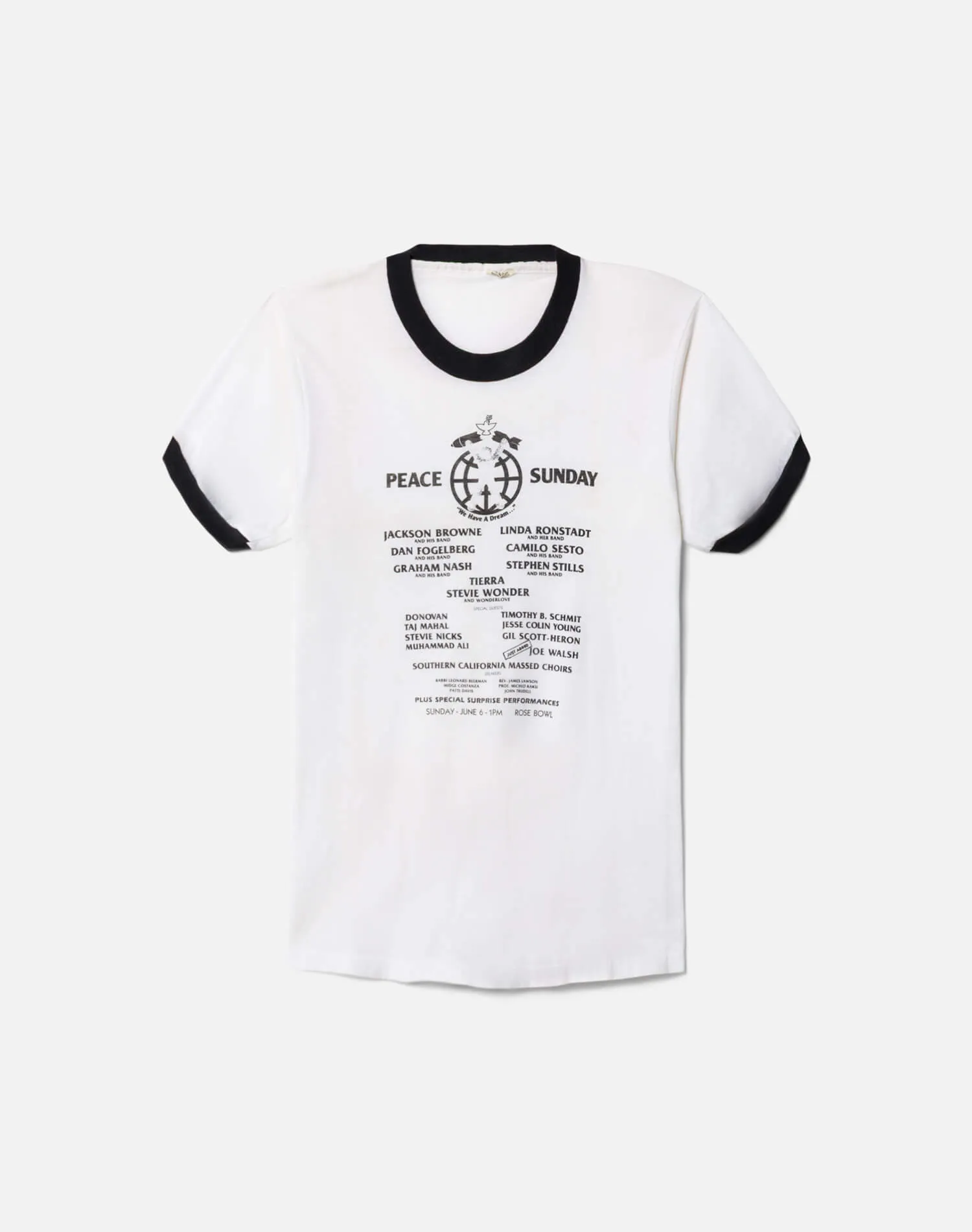 70s Peace Sunday Festival Ringer Tee sold by Re/Done