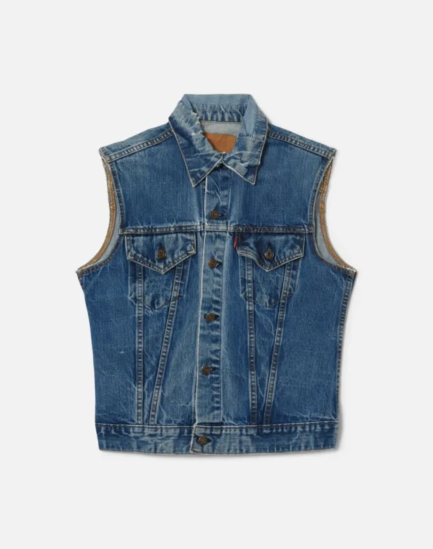 70s Levi's Cut Off Trucker Vest sold by Re/Done