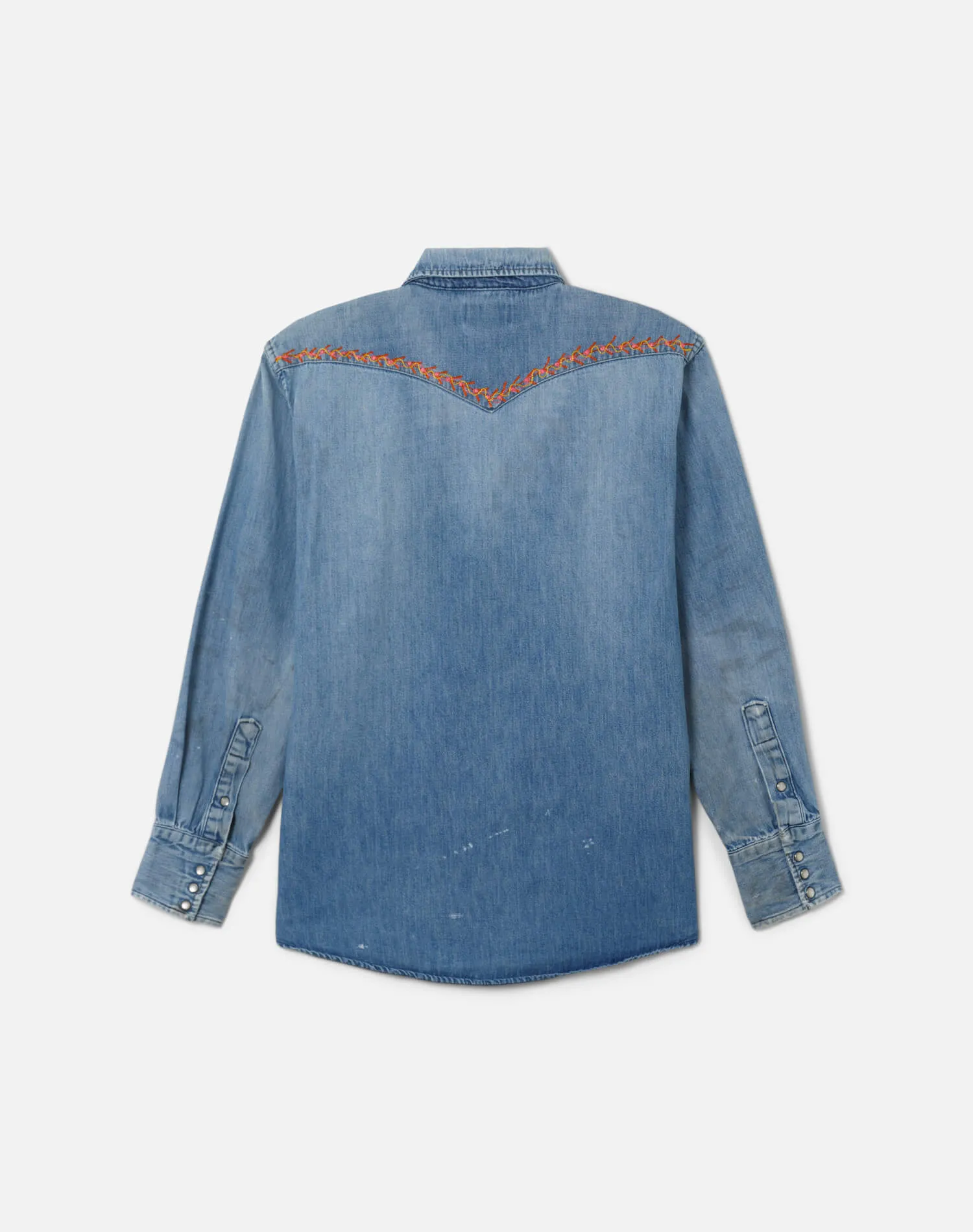 70s Big Mac Embroidered Denim Shirt sold by Re/Done product image thumbnail 2