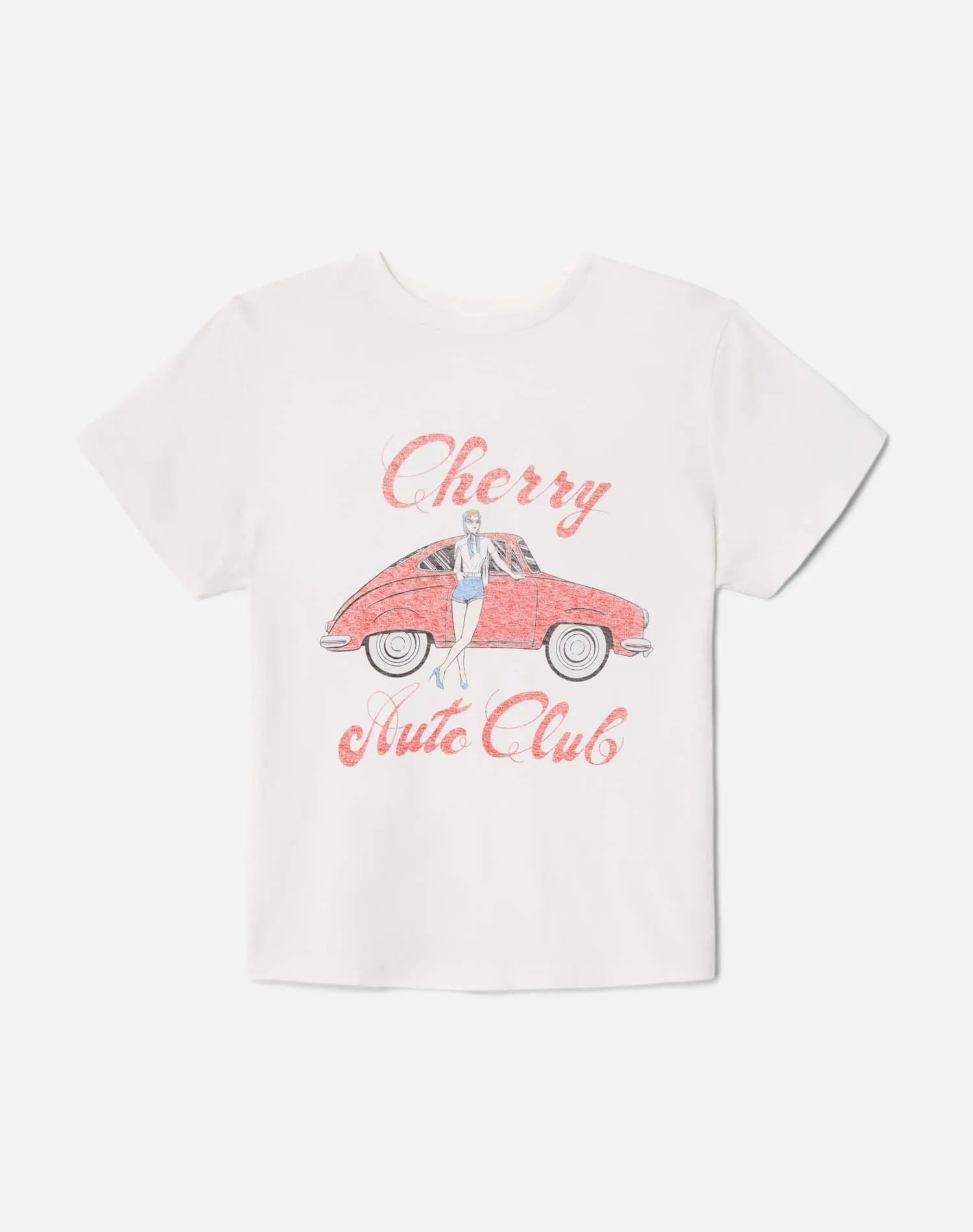 Classic "Cherry Auto" Tee - Vintage White sold by Re/Done