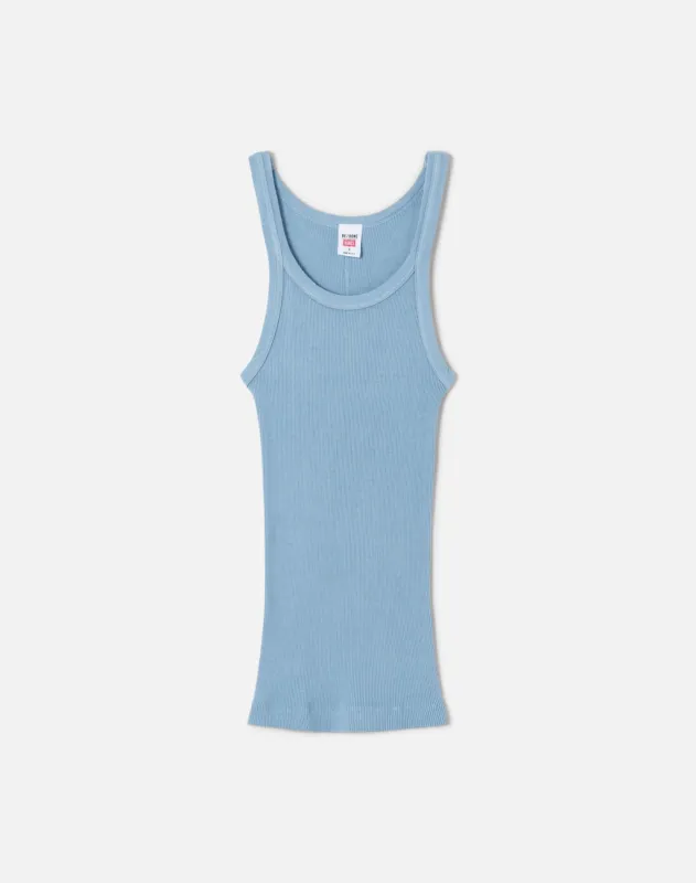 Hanes Ribbed Tank - Pacific sold by Re/Done