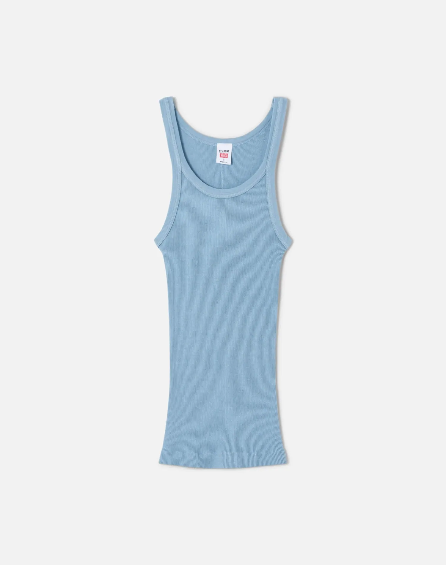 Hanes Ribbed Tank - Pacific sold by Re/Done