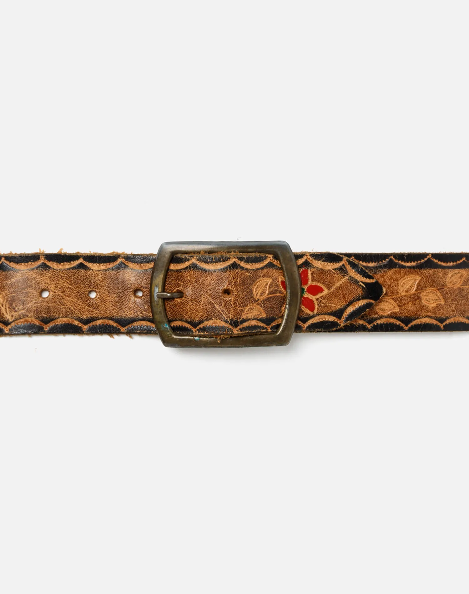 70s Embossed Floral Painted Belt - #1 sold by Re/Done product image thumbnail 2