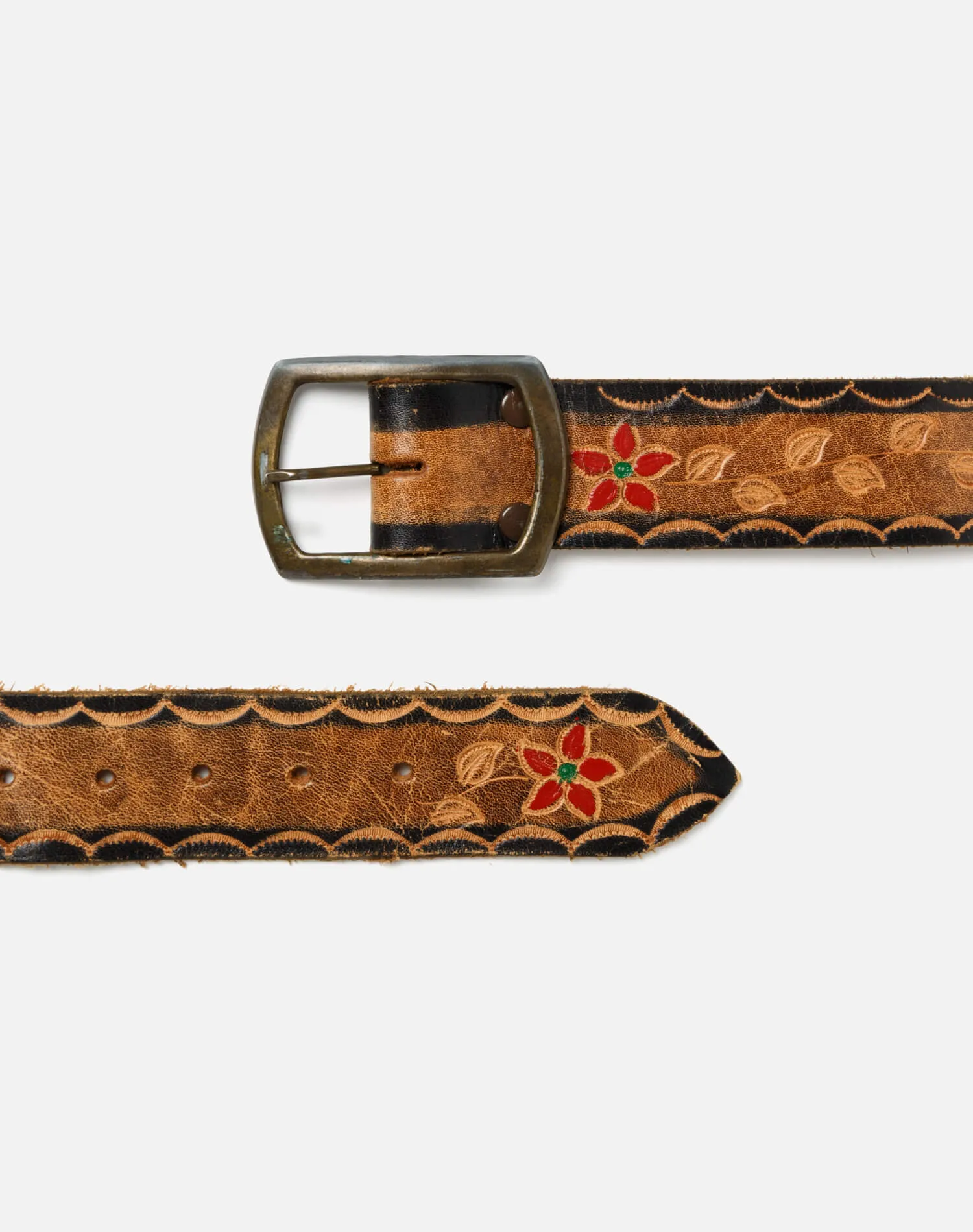 70s Embossed Floral Painted Belt - #1 sold by Re/Done product image thumbnail 5