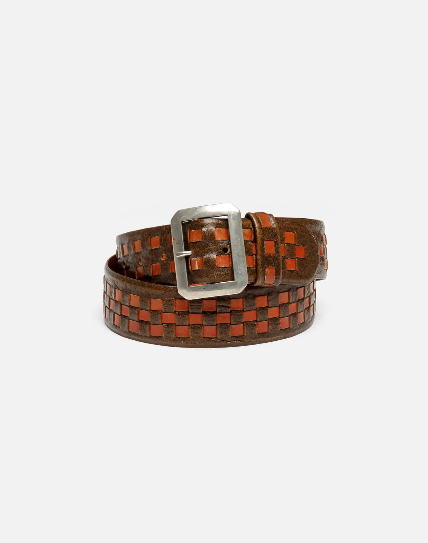 70s Checkered Leather Belt sold by Re/Done product image thumbnail 5