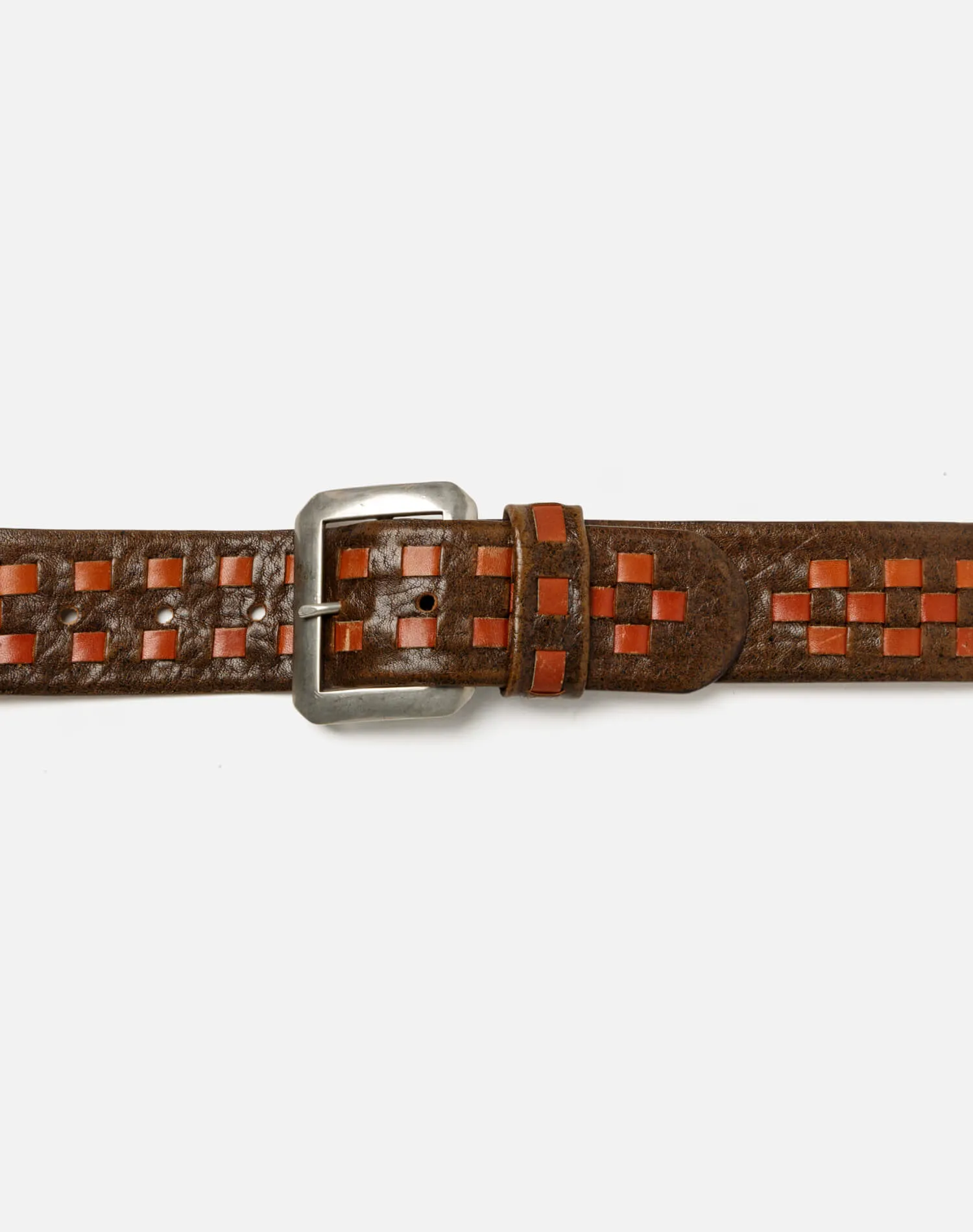 70s Checkered Leather Belt sold by Re/Done product image thumbnail 4