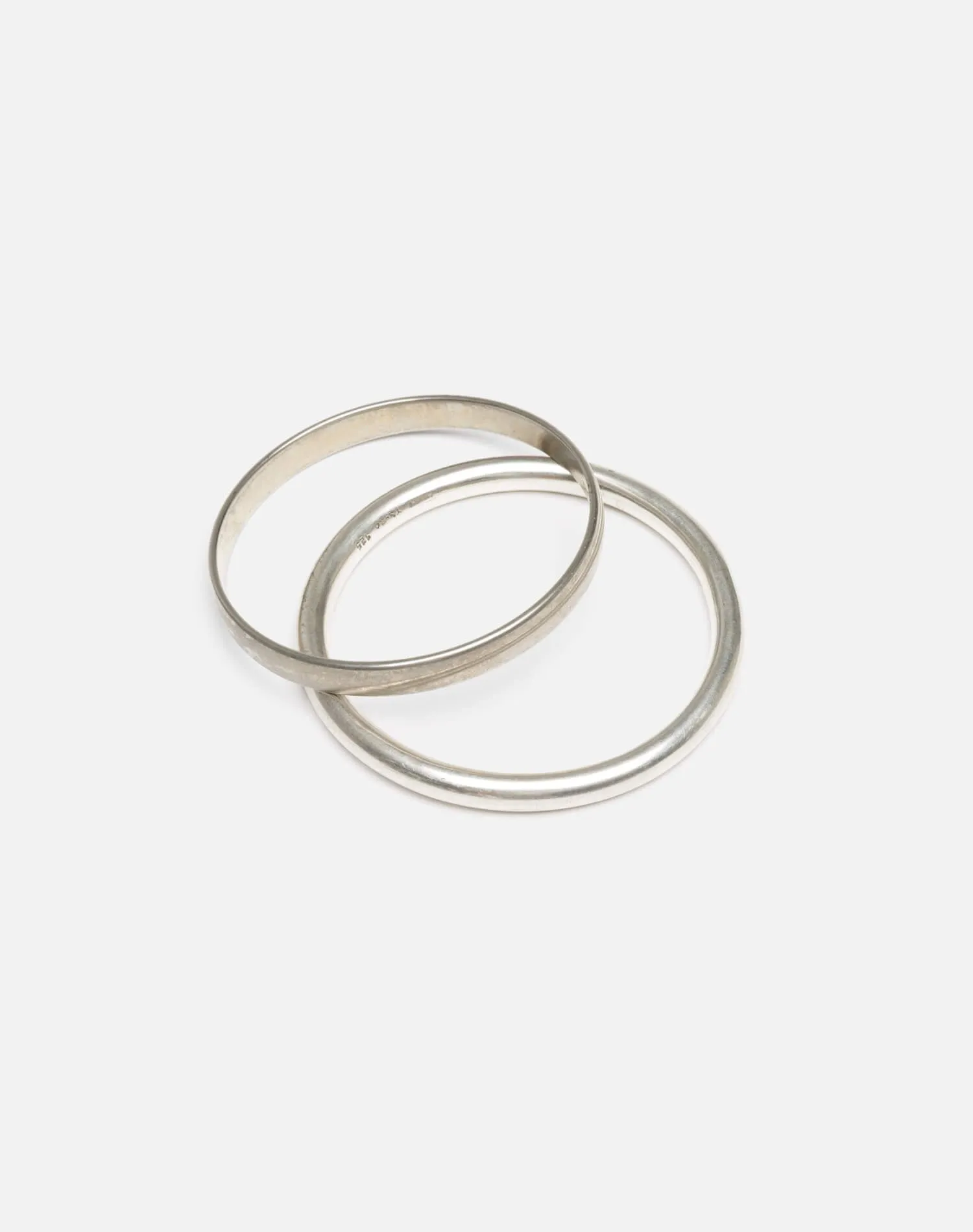 70s Pair of Silver Bangles sold by Re/Done product image thumbnail 2