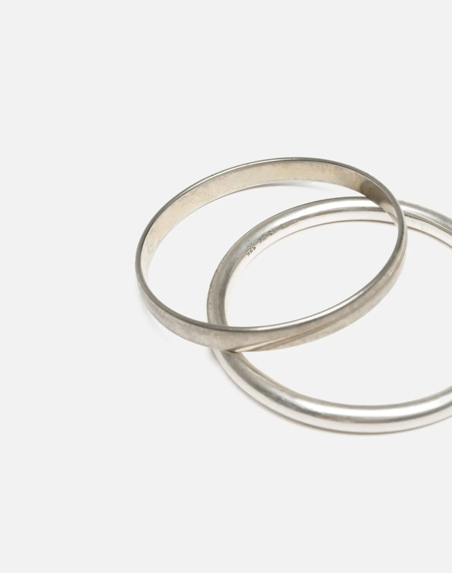 70s Pair of Silver Bangles sold by Re/Done product image thumbnail 3