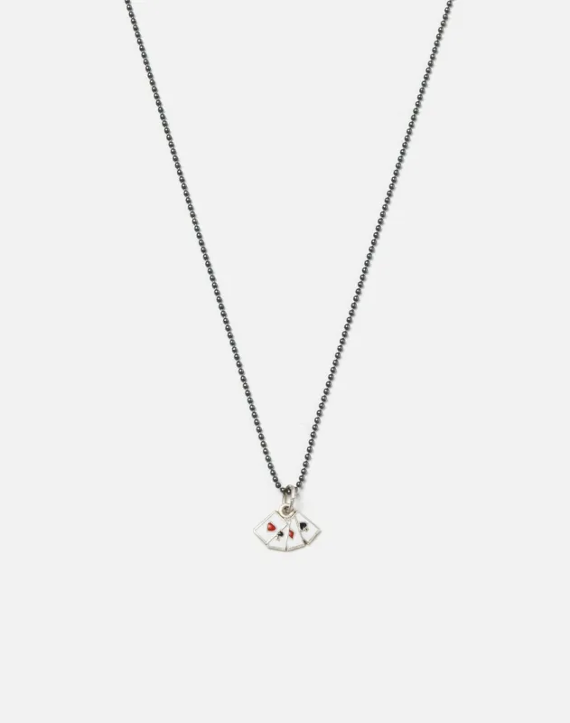 50s Sterling Playing Cards Necklace sold by Re/Done