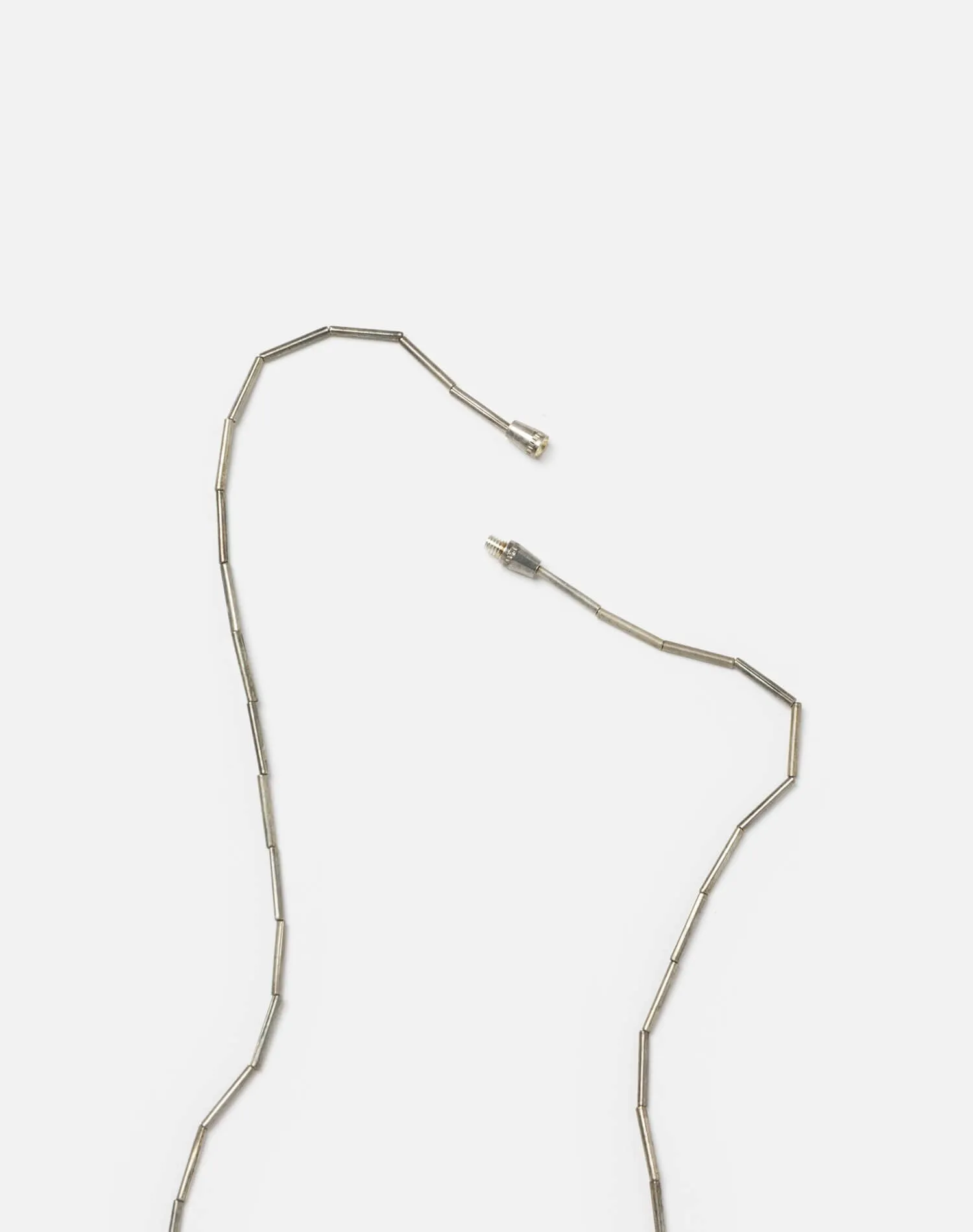 50s Sterling Tube Bead Mushroom Necklace sold by Re/Done product image thumbnail 4