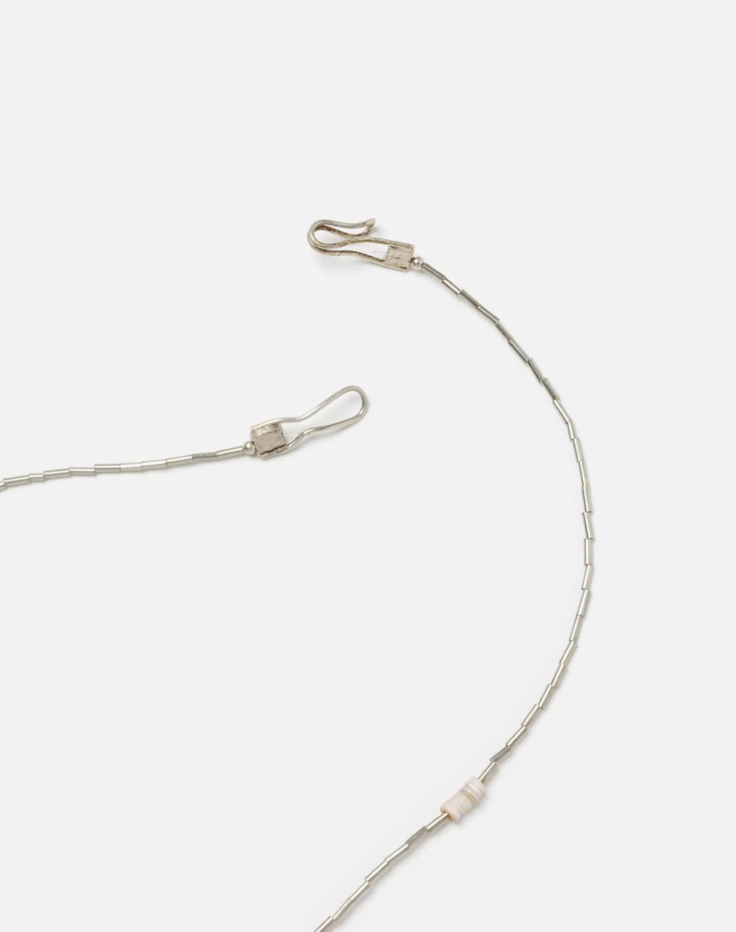 70s Sterling Tube Bead Necklace sold by Re/Done product image thumbnail 3