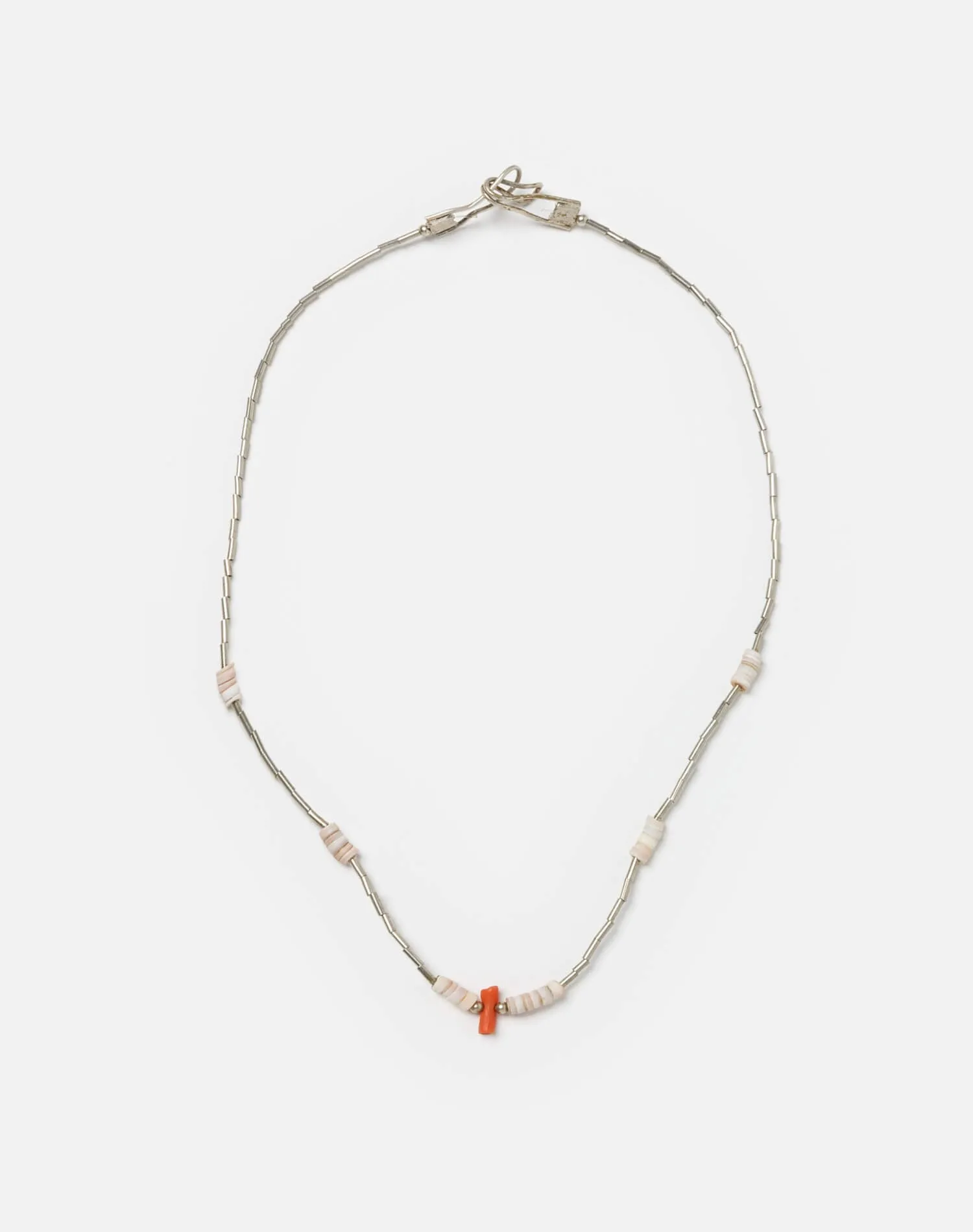 70s Sterling Tube Bead Necklace sold by Re/Done product image thumbnail 4